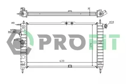 PR 1105A1 PROFIT Радиатор, охлаждение двигателя PR 1105A1 PROFIT Радиатор, охлаждение двигателя